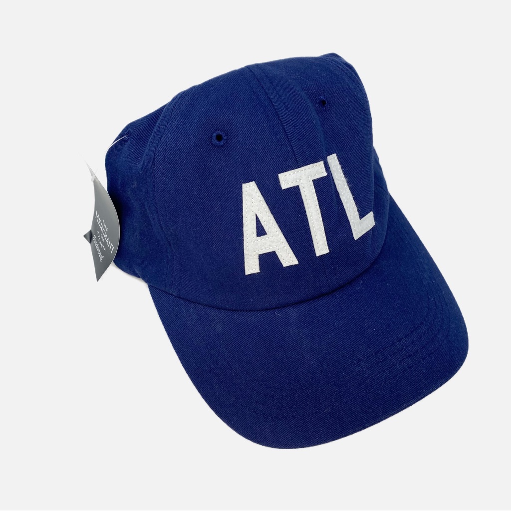 Nwt The Merchant Unisex Baseball Cap Atl Navy Blue